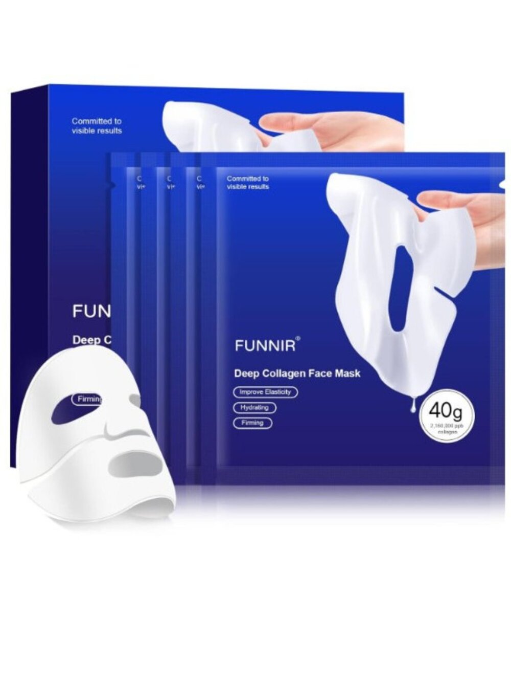 FUNNIR Deep Collagen Glass Glow Face Mask - 4 Pack